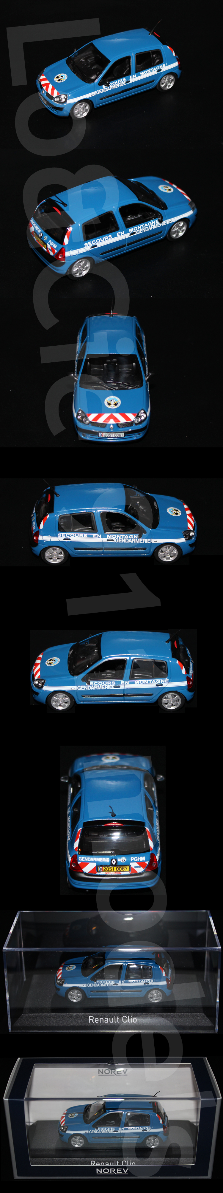 NOREV Renault Clio 2 Gendarmerie nationale PGHM - Visitez notre site : www.911-models.com